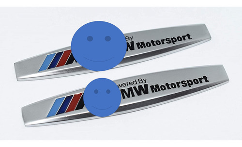 Emblema Bmw Motorsport M Lateral Metalico Costado Set X2