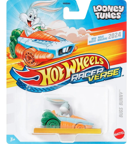 Hot Wheels Racer Verse Looney Tunes Bugs Bunny 1:64 Original Naranja