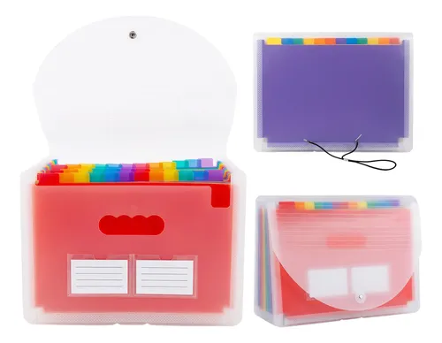Pasta Organizadora De Arquivos A4 Com 37 Divisória Colorida Branco