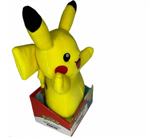 Imagem 3 de 5 de Pelúcia Pokémon 37 Cm - Pikachu Com Luz E Som - Wtc Sunny