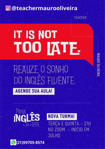Aulas Particulares De Inglês Via Zoom