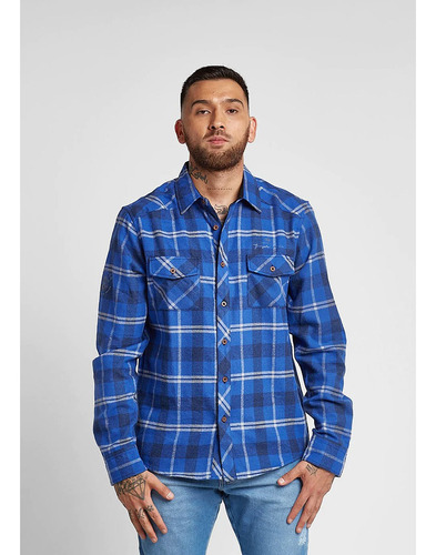 Camisa Lumberjack Azul Gangster