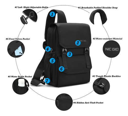 Nicgid Sling Bag Mochila, 13.3 ''bolsa Para Computadora Port