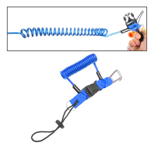 Cordón De Seguridad Para Buceo Duradero Clip De Azul
