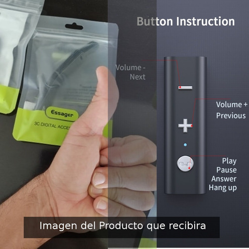 Imagen 9 de 9 de Receptor Bluetooth 5.0 P' Audífonos Pc Smartphone Parlante