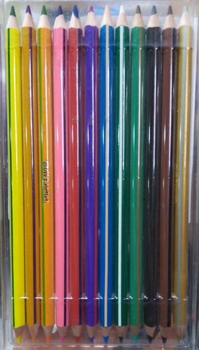 Imagen 2 de 2 de Colores Magicolor Doble Punta Caja X 12 Unidades Mina Gruesa