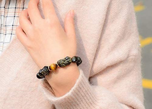 Zb Pulseira De Obsidiana Dourada Para Riqueza Feng Shui