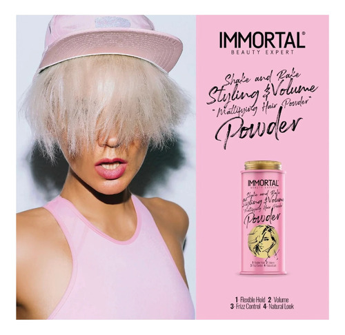 Polvo Texturizador Styling 3 Volumen Immortal 20gr Rosa