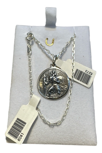 Medalla San Cristobal De 1,9cm. Cadena 45cm. Plata 925 Tuset