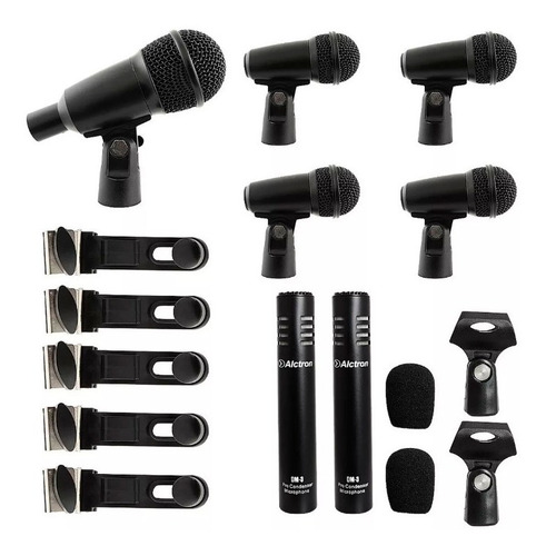 Imagen 3 de 9 de Kit Microfonos Grabacion Bateria Profesional Alctron T8400