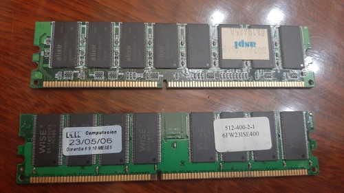 Par De Memorias De 512 Mb - Ddr 400 Mhz