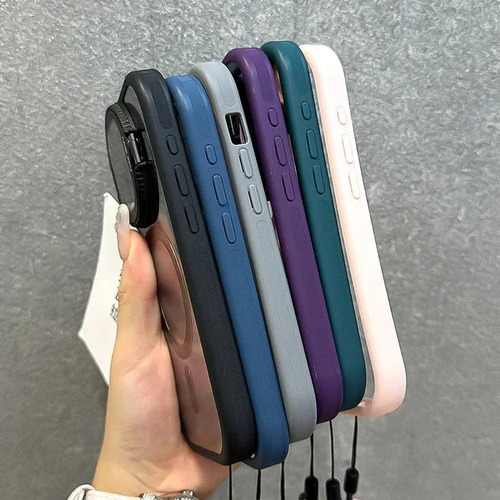 'capa Para iPhone Magsafe Com Protetor De Câmera E Alças