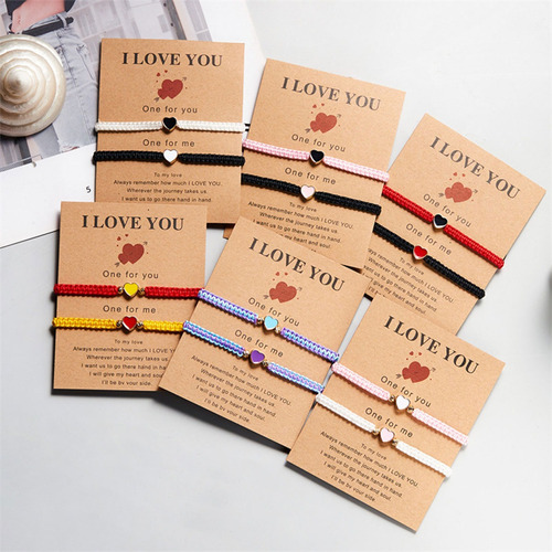 2pz Pareja Pulsera Amor Cientos Conjunto, Regalo De Amistad