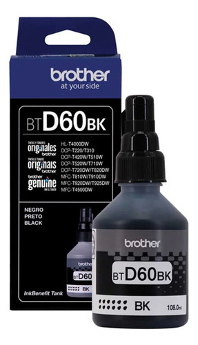 Tinta Brother Btd60bk Black Dcp-t310/510w/710w