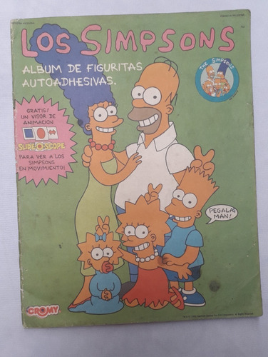 Album De Figuritas * Los Simpsons* Completo 1992  Cromy