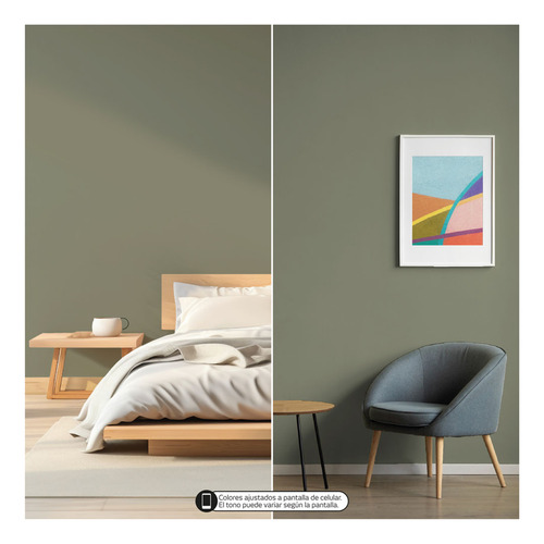 Pintura Látex Tecza 10l Colores Intensos Interior Y Exterior Gris Cemento Mate