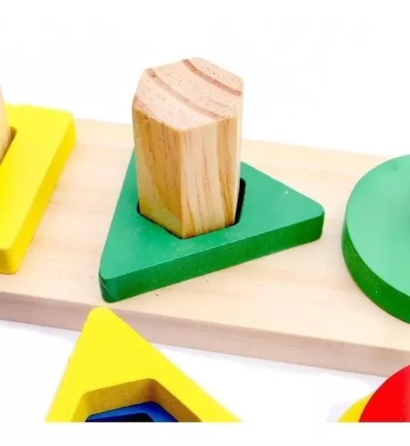 Figuras Geométricas com Encaixe - Brinquedo Educativo