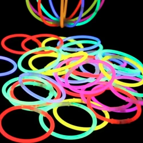 100 Pulseras Luminosas Quimicas Neon Cotillon Luminoso Fluor