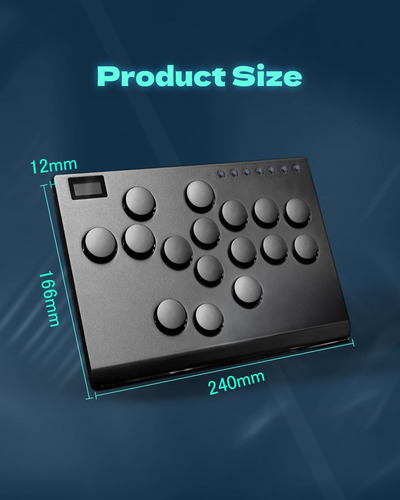 Jzw-shop All Metal Arcade Stick M16, Controlador Arcade De T