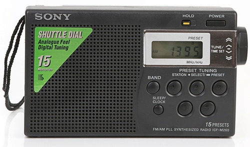 Radio Sony Icf-m260 Digital Altavoz Apagado Automático Sleep