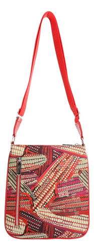 Bolsa Crossbody Xiki Pineda Covalin Diseño Mazorca Naranjafucsiabcxjmz Mazorca