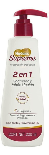 Shampoo Y Jabon Huggies Supreme 2 En 1 Karite 200ml