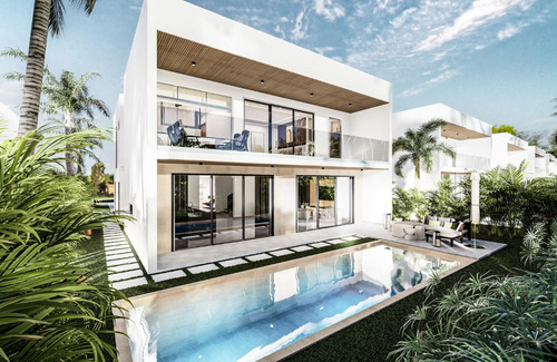 Villas En Playa Nueva Romana De 3 Habitaciones Con Solares Desde 447m2 A 472 Metros 