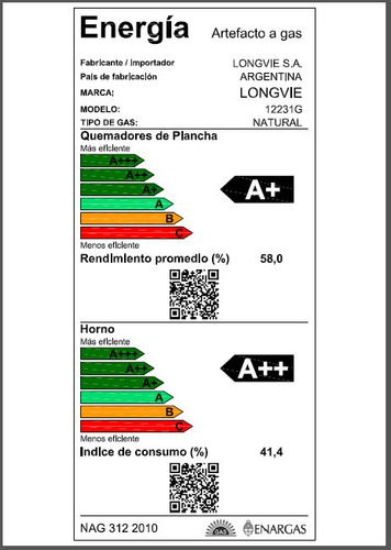 Imagen 4 de 10 de Cocina A Gas Longvie 12231g 56cm Grafito Cajón Parrilla