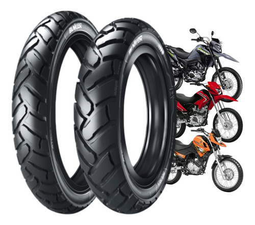 Par Pneu Ira Bunker 90/90-19 +120/90-17 Xtz Crosser 150 2014