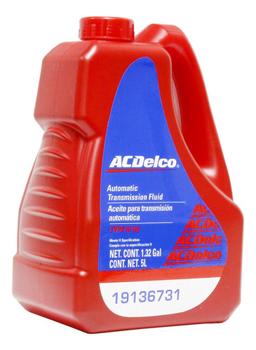 Aceite Para Transmision Automatica Acdelco Dexron Iii 5 Lts