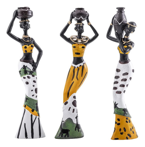 Galiyen Paquete De 3 Estatuas Y Esculturas Africanas Para Mu