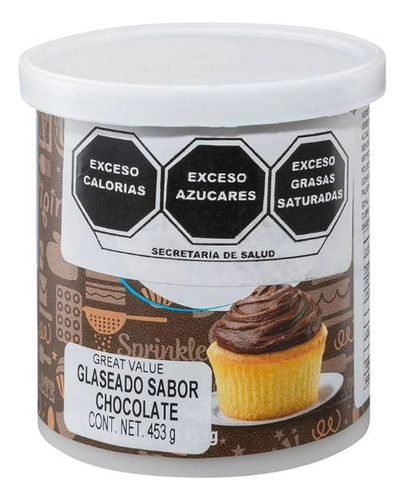 Betún Frosting Glaseado Great Value Sabor Chocolate 453gr