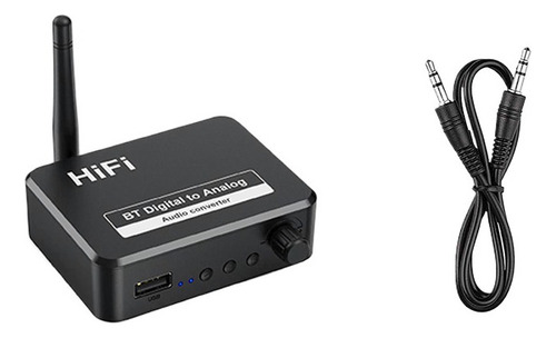 Receptor De Audio Bluetooth 5.1 Digital A Convertidor Aux De