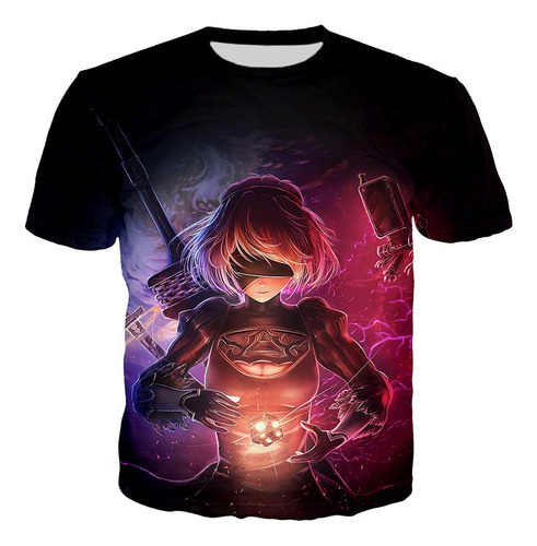 Juego De Moda Nier Automata Polera Estampada 3d