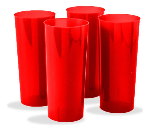 Vasos Colores Trago Largo Pp Descartables Flexibles X10u