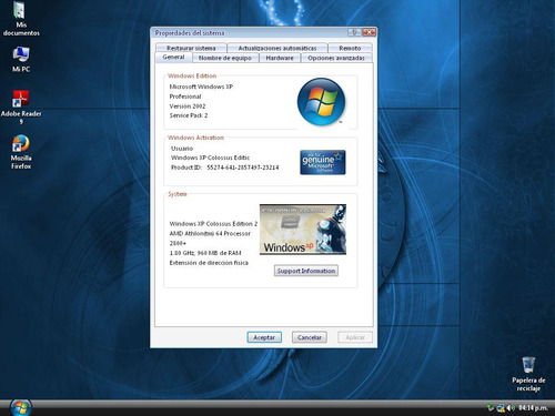 Cpu Amd Athlon 64 2800+ | 1gb De Ram | 80gb Hdd | Windows Xp (Usado)