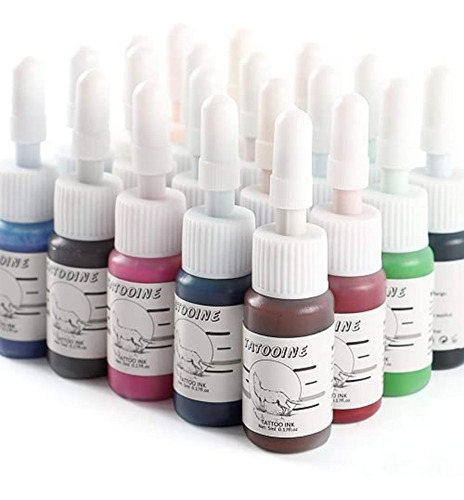 Imagen 9 de 9 de Tinta Para Tatuaje Tatooine Tattoo Ink Set 20 Colores Profes