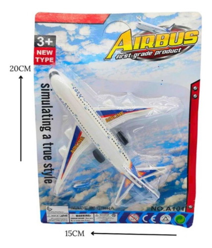 Avion De Juguete Airbus Set De 2 Unidades