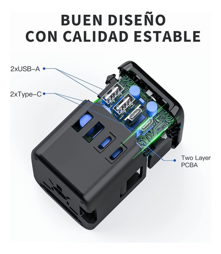 Adaptador Internacional-todo En Uno Adaptador De Universal