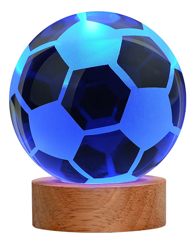 Luz Nocturna Grande Pelota Fútbol 3d 16 Colores Control Remo