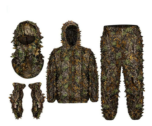 Traje Ghillie Para Hombres Pantalones Woodland 3d Leafy Para