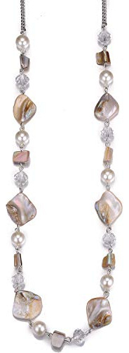 Pearl&club Collares Largos Con Cuentas Para Mujer - Cadena D