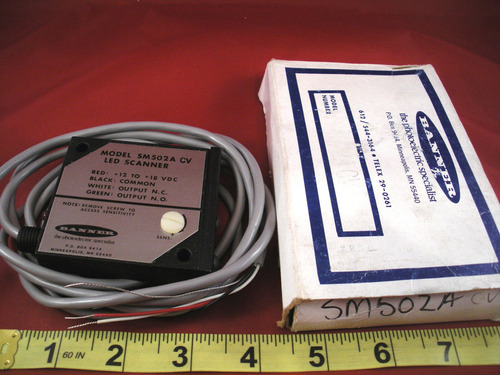 Banner Sm502acv Sensor Led Scanner 12-18v Dc Sm502a Cv 4 Sse