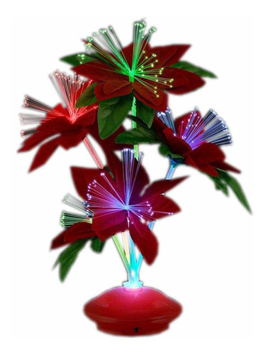 Entro Mesa Navidad Fibra Optica 44 Color Rojo