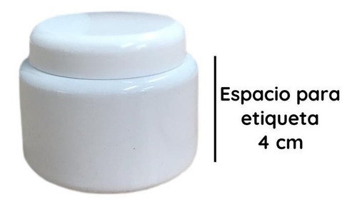 Imagen 4 de 10 de Potes Plasticos 200 Cc Redondo Blanco Pvc X 150 Un.