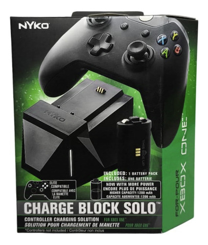 Dock Nyko Charge Block Solo + Bateria Para Xbox One Novo