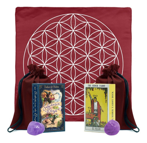 Tarot Sabiduría De Brujas + Rider Waite Kit Español Flor Vin