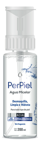 Perpiel Agua Micelar Monofasica Sin Fragancia X 200 Ml