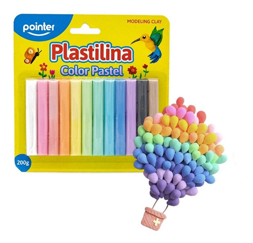 Plastilina Pointer Colores Pastel X12 Pcs 