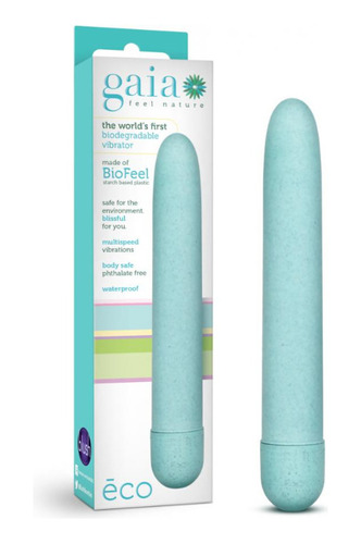 Consolador Vibrador Biodegradable Eco Azul Juguete Sexual 